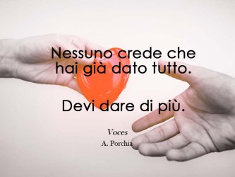 Spunti di riflessione: Devi dare di più!