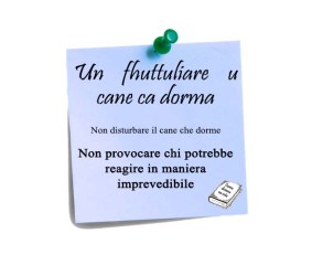 Cumu dicianu na vota: "Un fhuttuliare u cane ca dorma"
